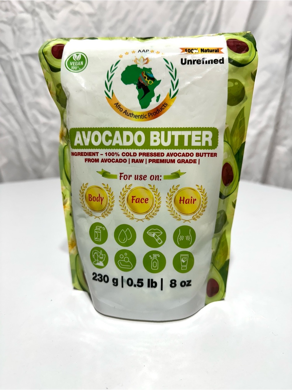 AAP Avocado Butter 100% Natural Vegan Body Face Hair Moisturizer